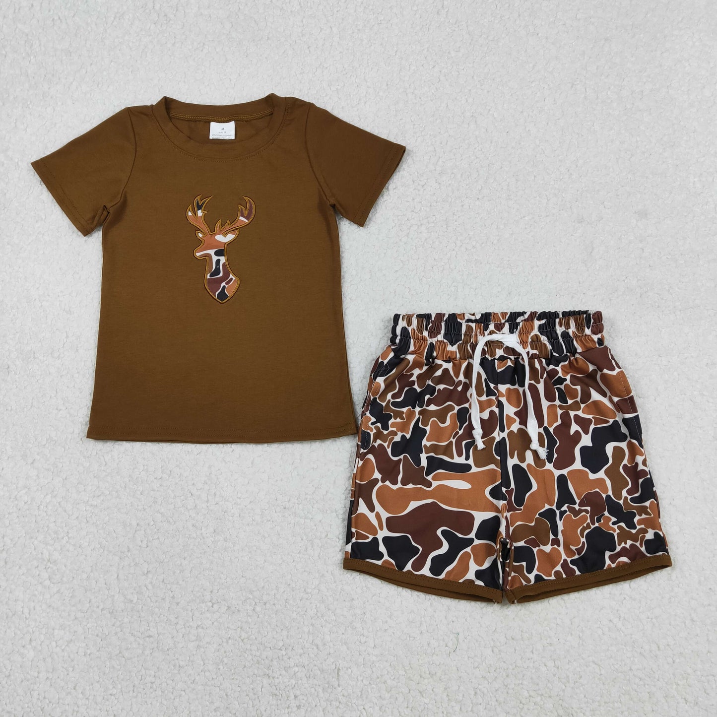 RTS NO MOQ Sibling Baby boy clothes embroidery short-sleeved shorts suit and pants sets