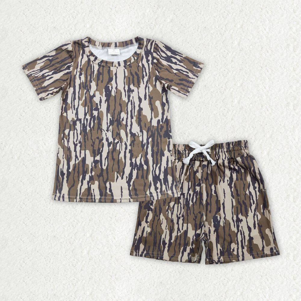 RTS NO MOQ（In Stock) BT0623+SS0731 Camouflage short-sleeved top shorts sets-BSSO1912