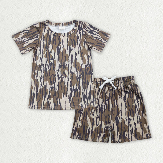 RTS NO MOQ（In Stock) BT0623+SS0731 Camouflage short-sleeved top shorts sets-BSSO1912