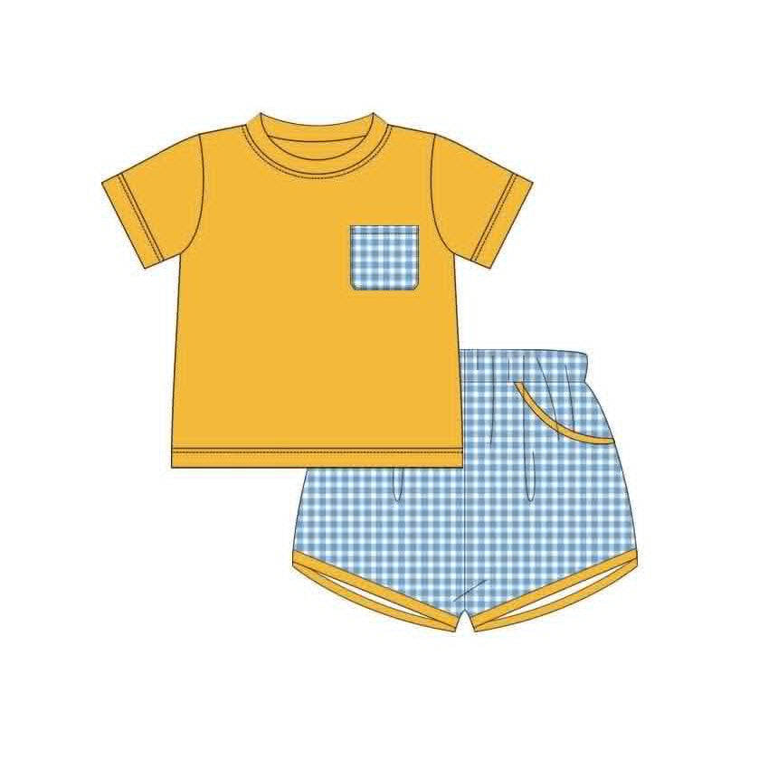 (Pre Order) No moq milk silk Baby Girls Boys Short Sleeve Daily Top Shorts Set With Matching Romper