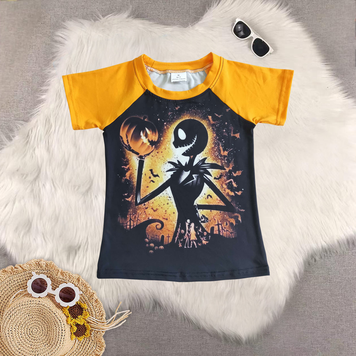 RTS NO MOQ Sibling Baby girls boys pumpkin long-sleeved trousers suit & top