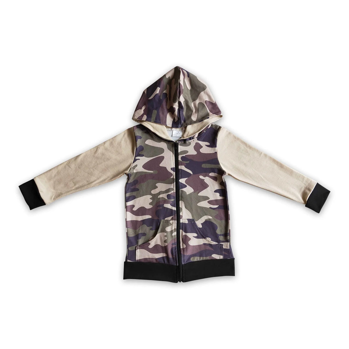 RTS NO MOQ Sibling baby boy clothes Camouflage Hooded Zip-Up Long Sleeve Jackets