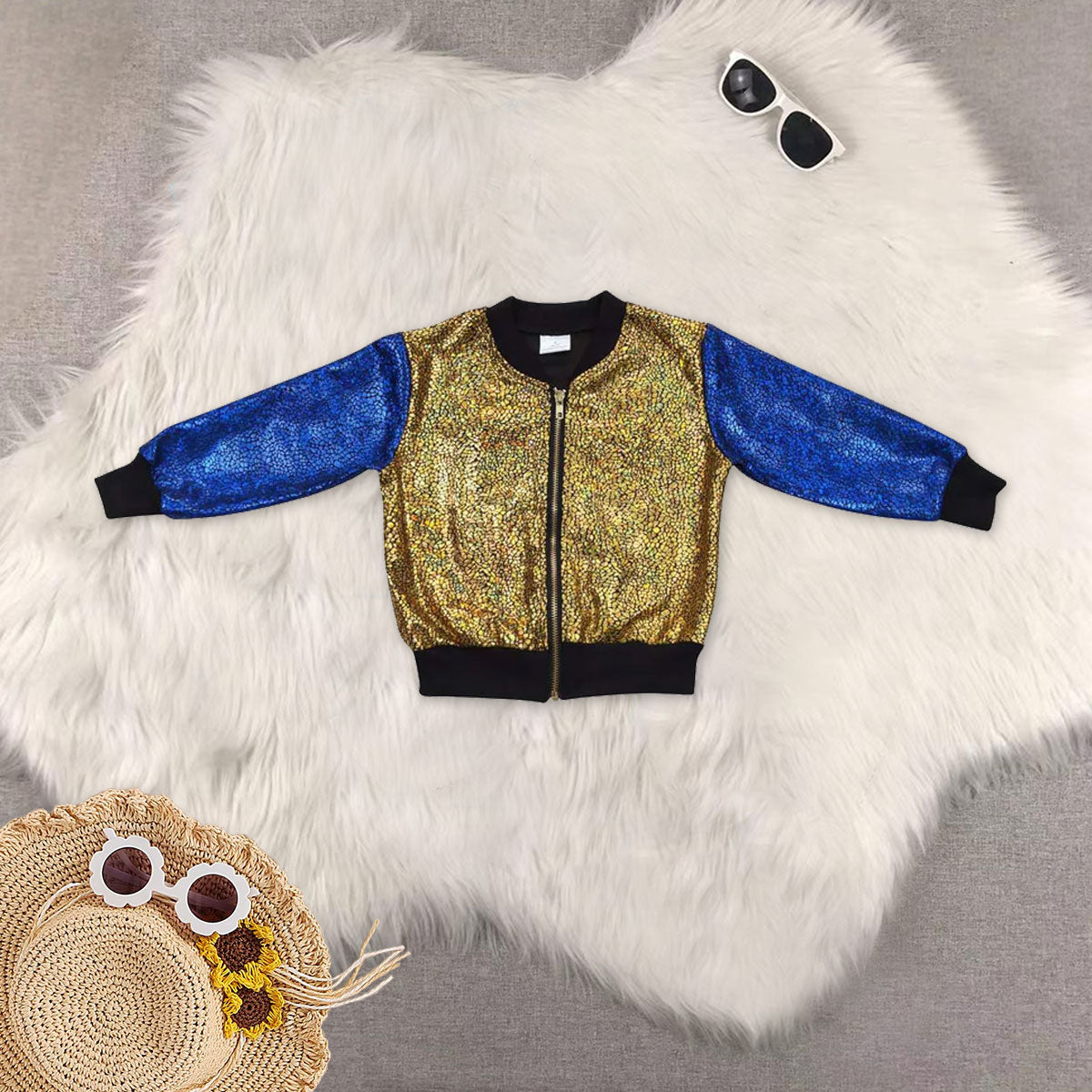 RTS NO MOQ Sibling Wear Sequin Cardigan Jackets sequin jacket match