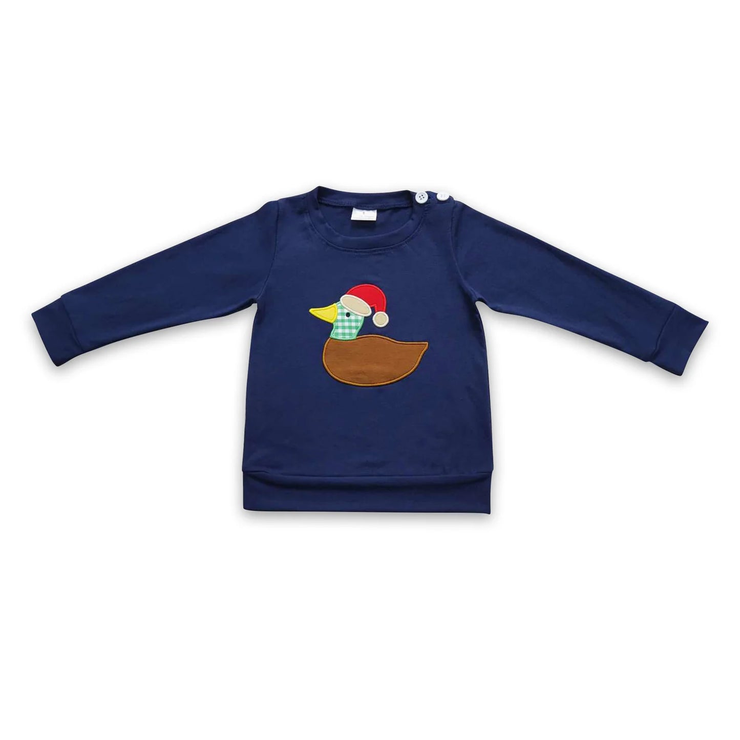 RTS NO MOQ Sibling milk silk Baby Boys Green Santa Tee Shirts Casual Tops