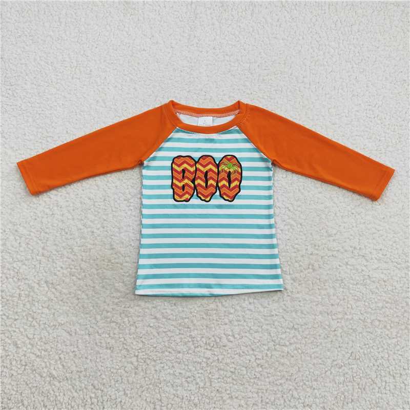RTS NO MOQ Sibling Baby girls boy clothes embroidery boo long-sleeved trousers suit & romperand top