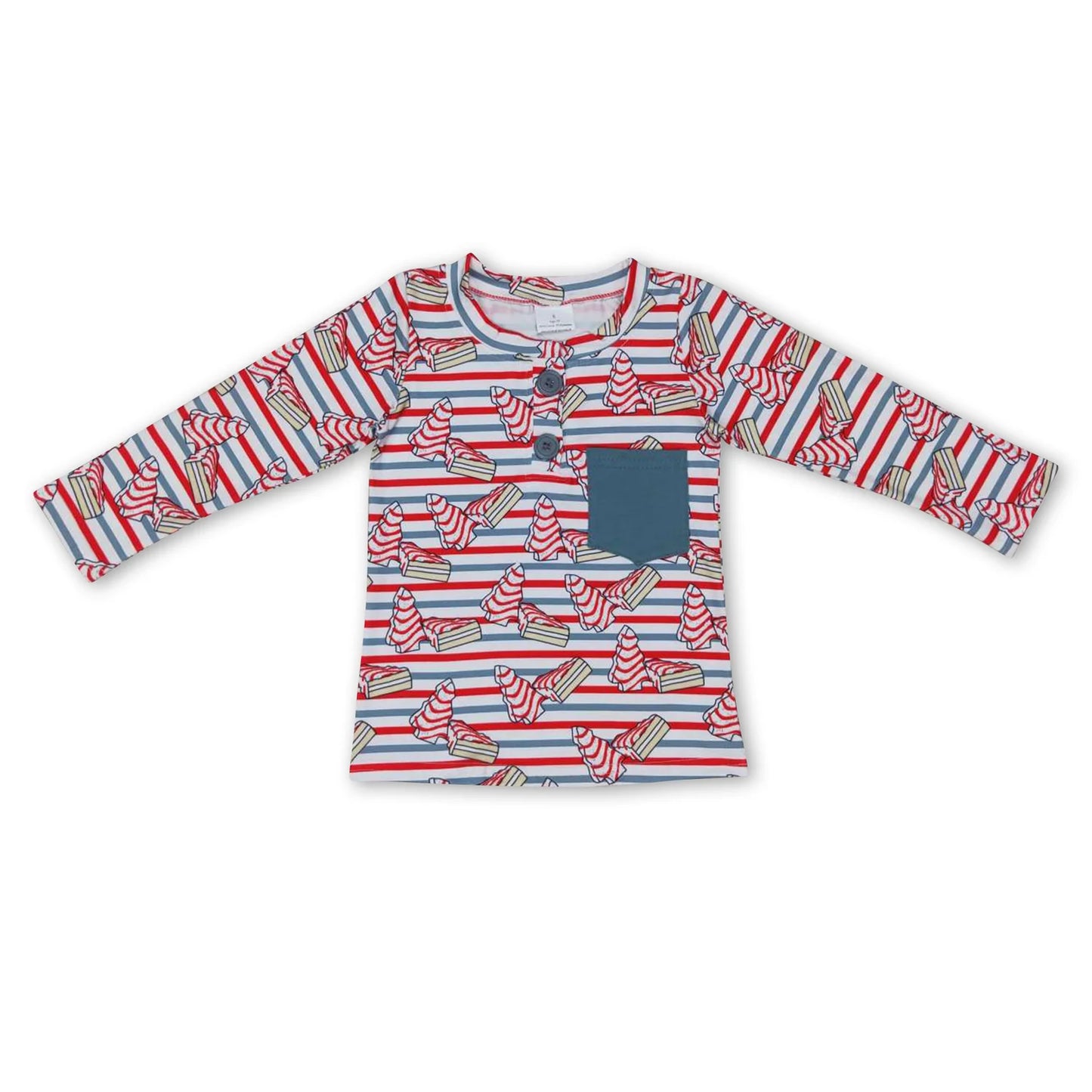 RTS NO MOQ Sibling milk silk Baby Boys Green Santa Tee Shirts Casual Tops