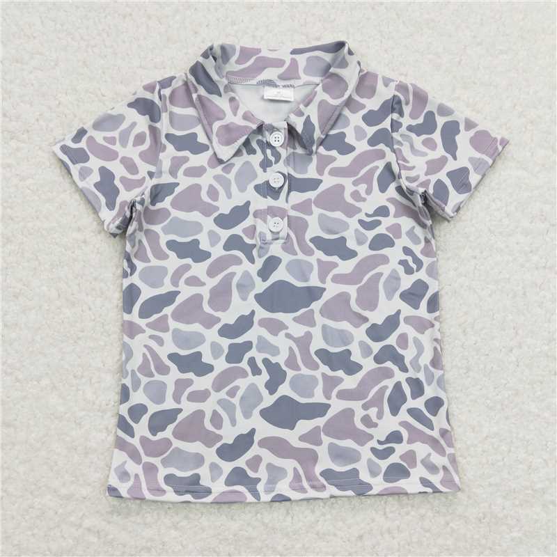 RTS NO MOQ baby boys clothes camouflage Short Sleeve Suit  & Top and shorts