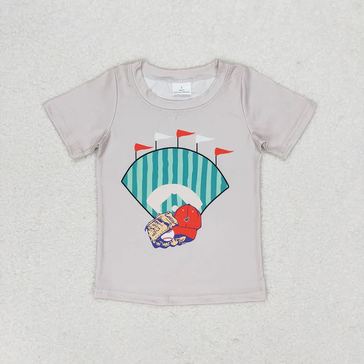 RTS NO MOQ Sibling baby boy girl clothes short sleeved tops