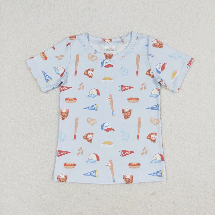 RTS NO MOQ Sibling baby boy girl clothes short sleeved tops