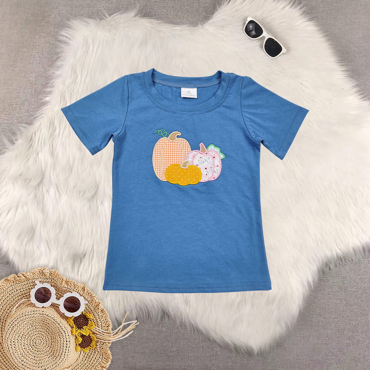 RTS NO MOQ Sibling Baby boys halloween short-sleeved tops