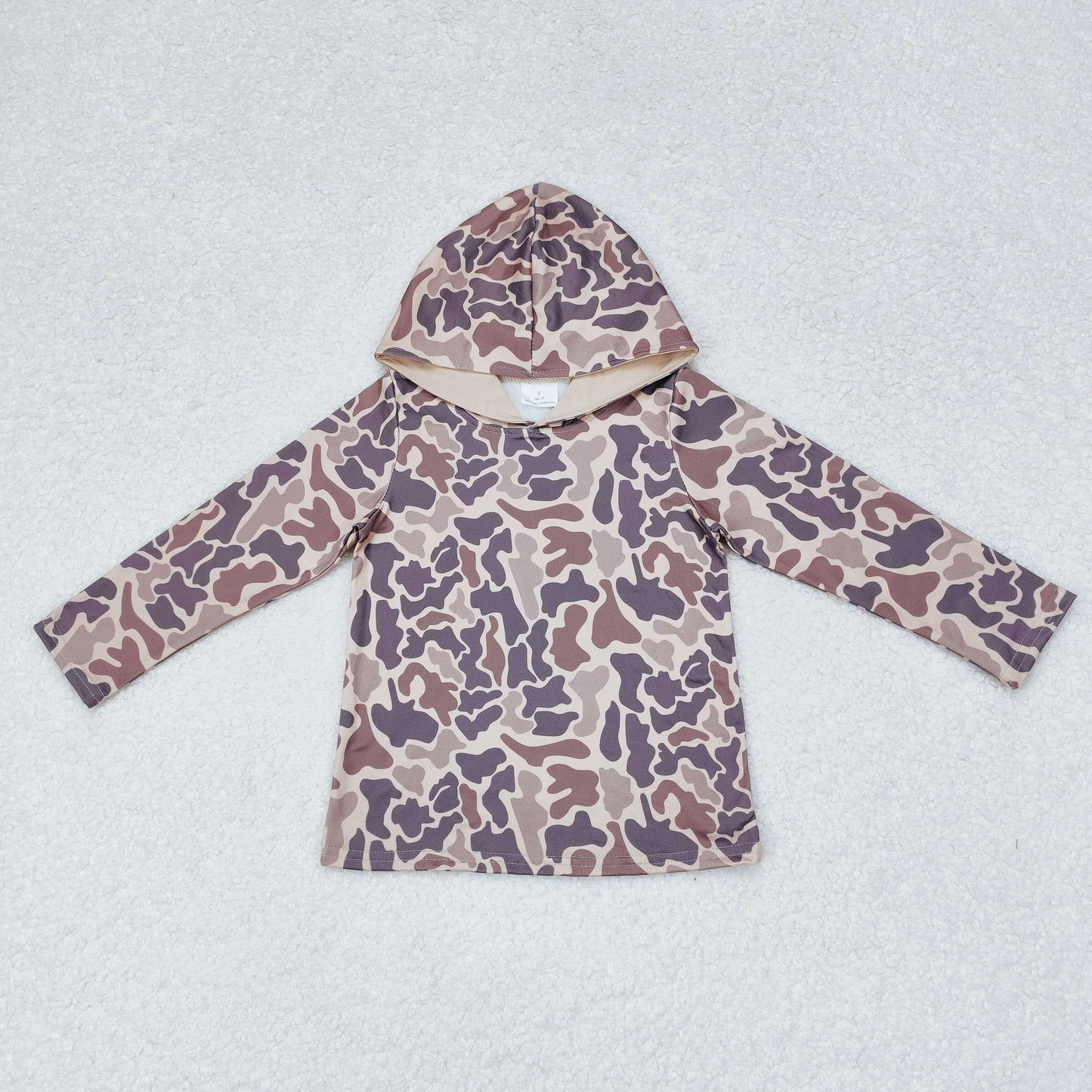 RTS NO MOQ Sibling Baby kid Camouflage pullover hooded long sleeve top and pants and romper