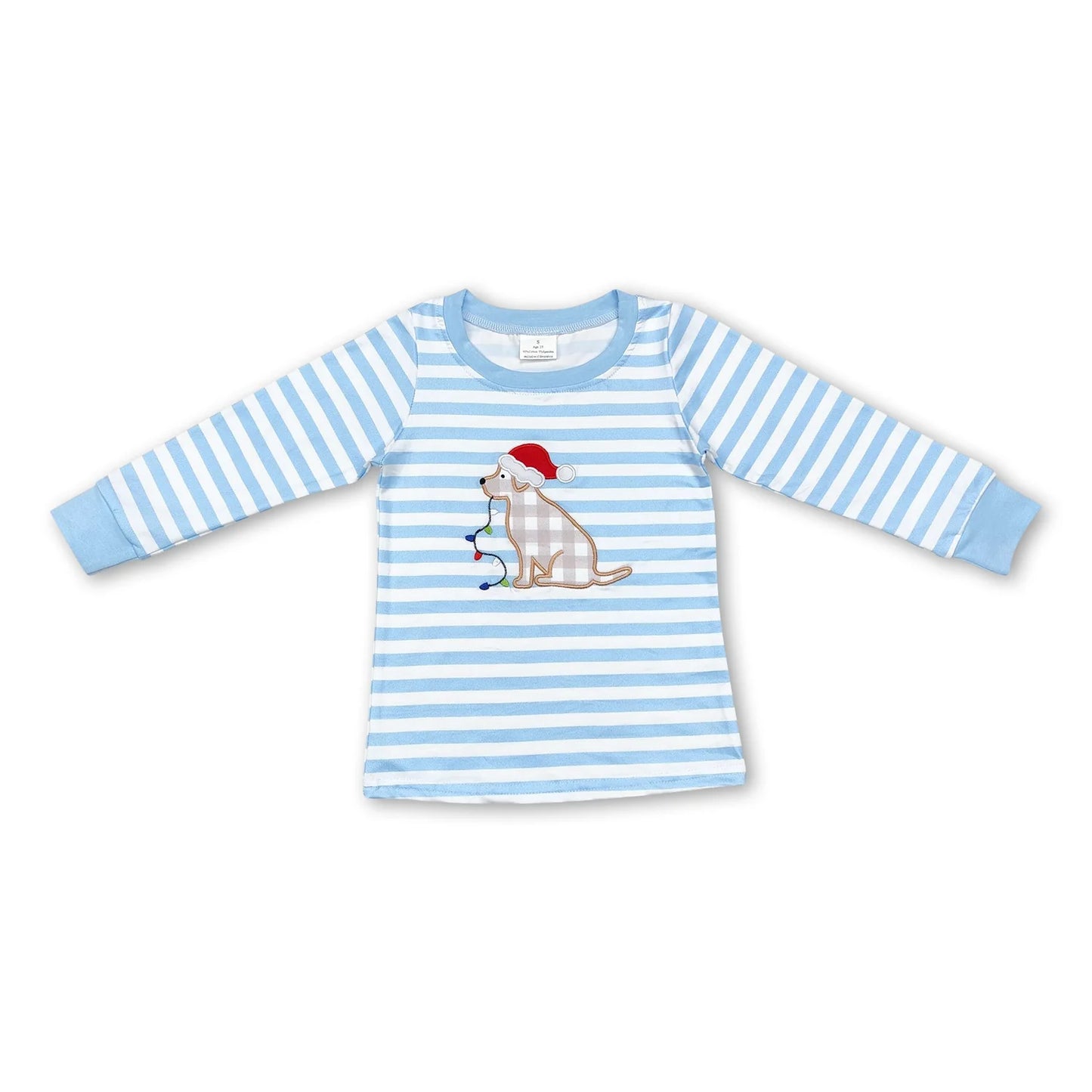 RTS NO MOQ Sibling milk silk Baby Boys Green Santa Tee Shirts Casual Tops