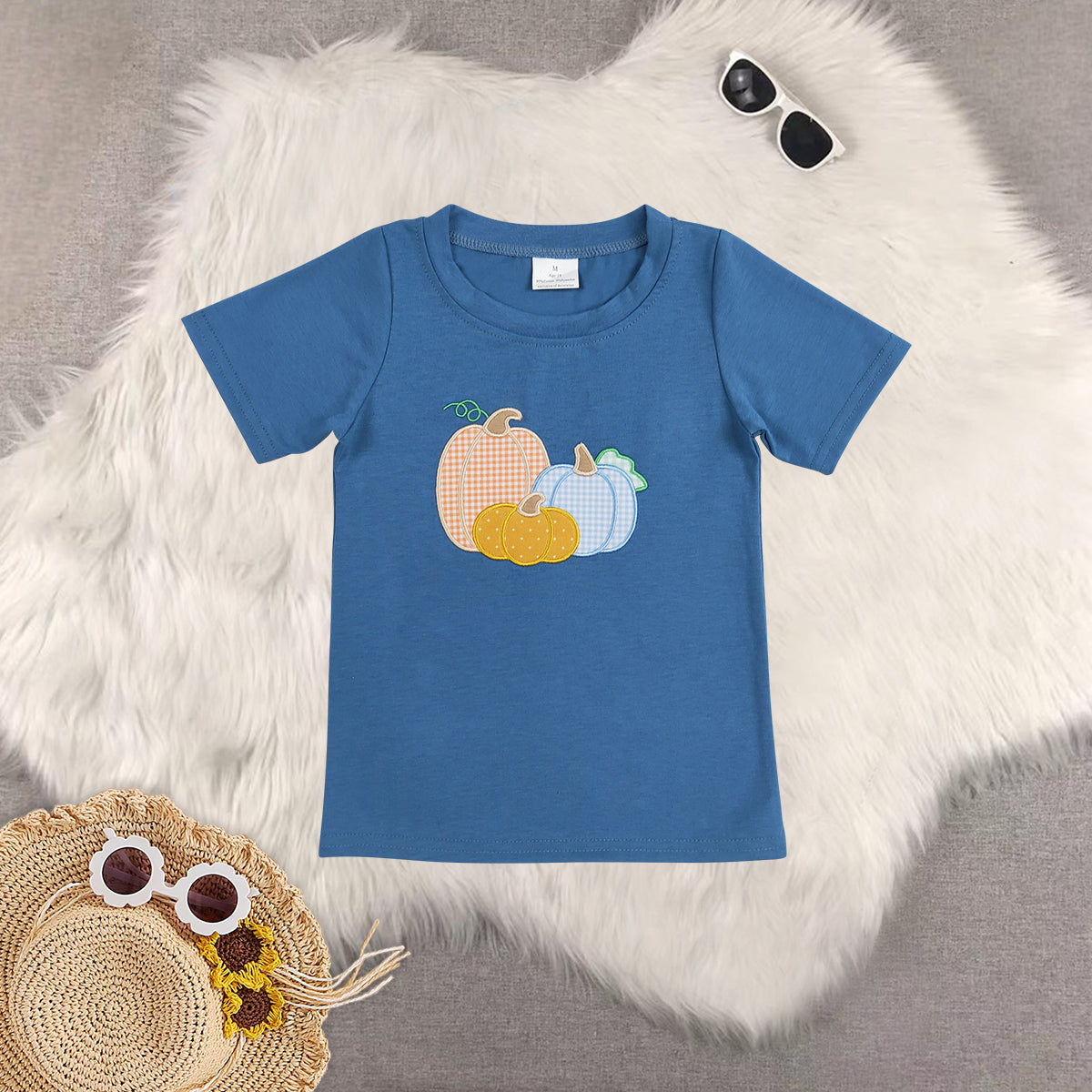 RTS NO MOQ Sibling Baby boys halloween short-sleeved tops
