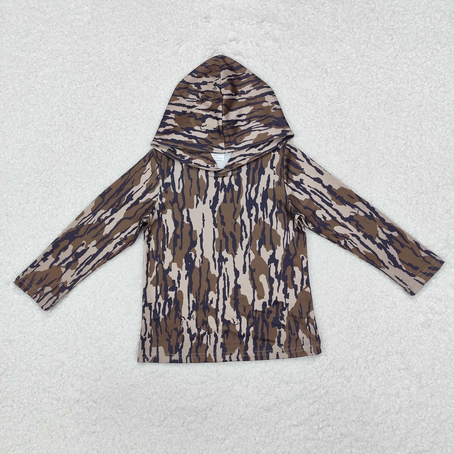RTS NO MOQ Baby kid Girls camouflage pullover hooded long sleeve top