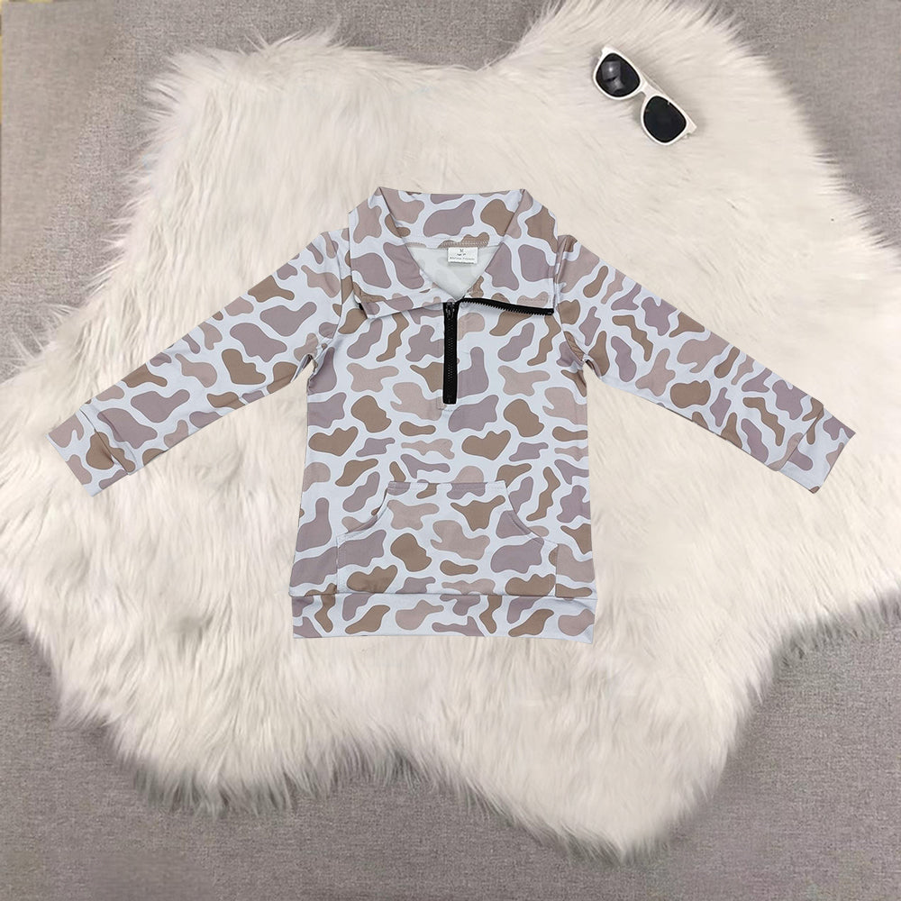 RTS NO MOQ Sibling Baby boy clothes Camouflage pullover long sleeve tops-1
