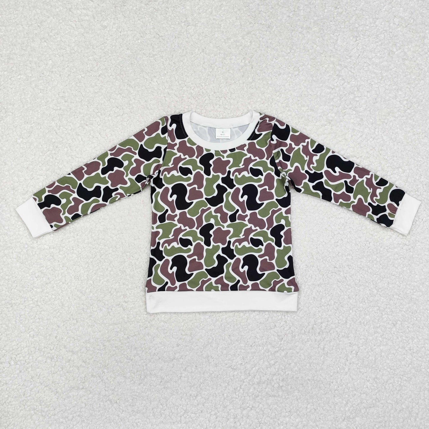 RTS NO MOQ Baby kid Camouflage pullover long sleeve top