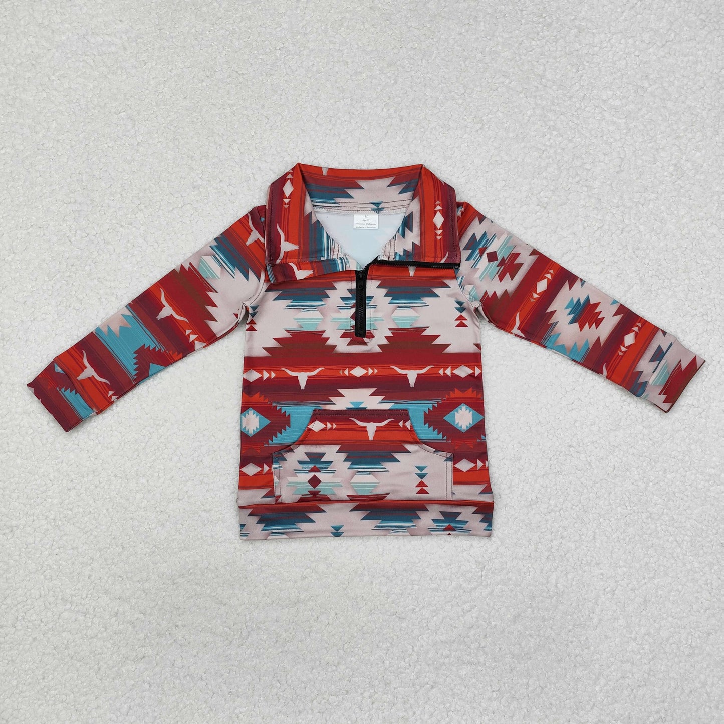 RTS NO MOQ Sibling Baby kid clothes geometric pullover long sleeve tops