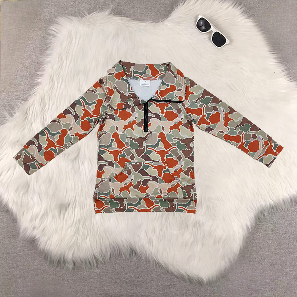 RTS NO MOQ Sibling Baby boy clothes Camouflage pullover long sleeve tops-1
