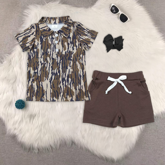 RTS NO MOQ baby boys clothes duck Short Sleeve Suit  & Top and shorts