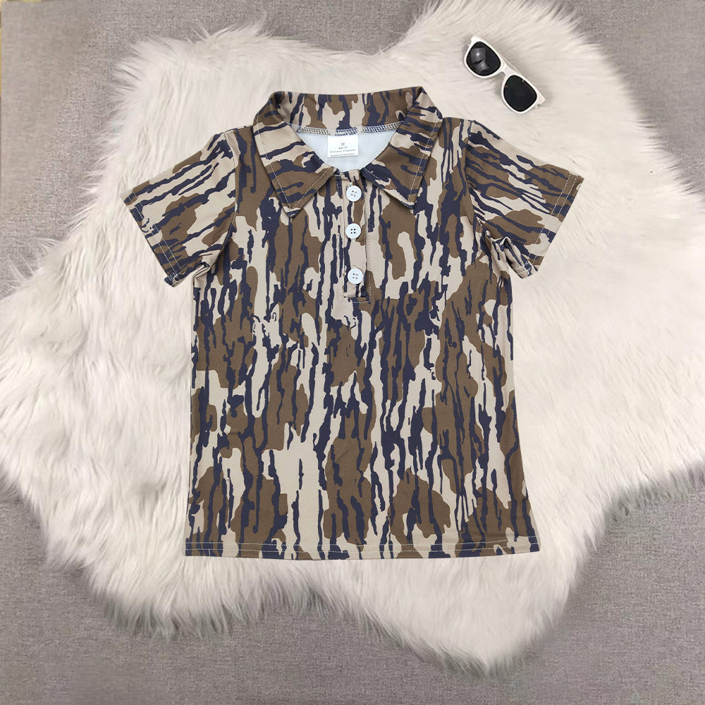 RTS NO MOQ Sibling baby boy clothes baby boys clothes camouflage Short Sleeve Tops