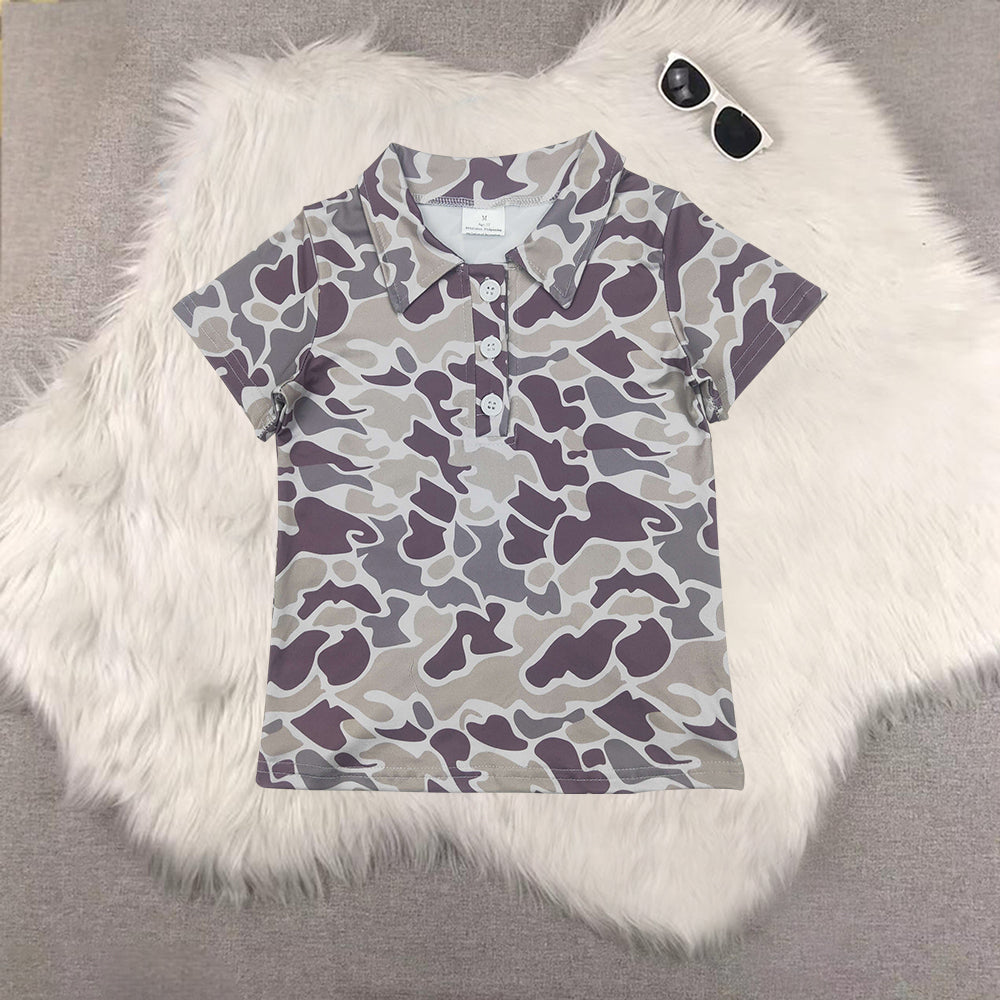 RTS NO MOQ Sibling baby boy clothes baby boys clothes camouflage Short Sleeve Tops