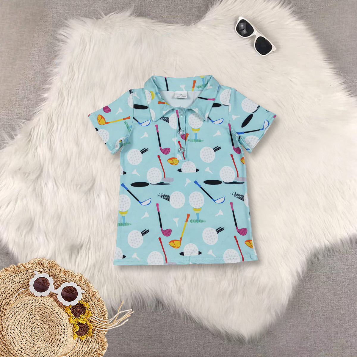 Sibling Sibling Baby boys girls clothes golf Summer short sleeve shorts Sets rompers top