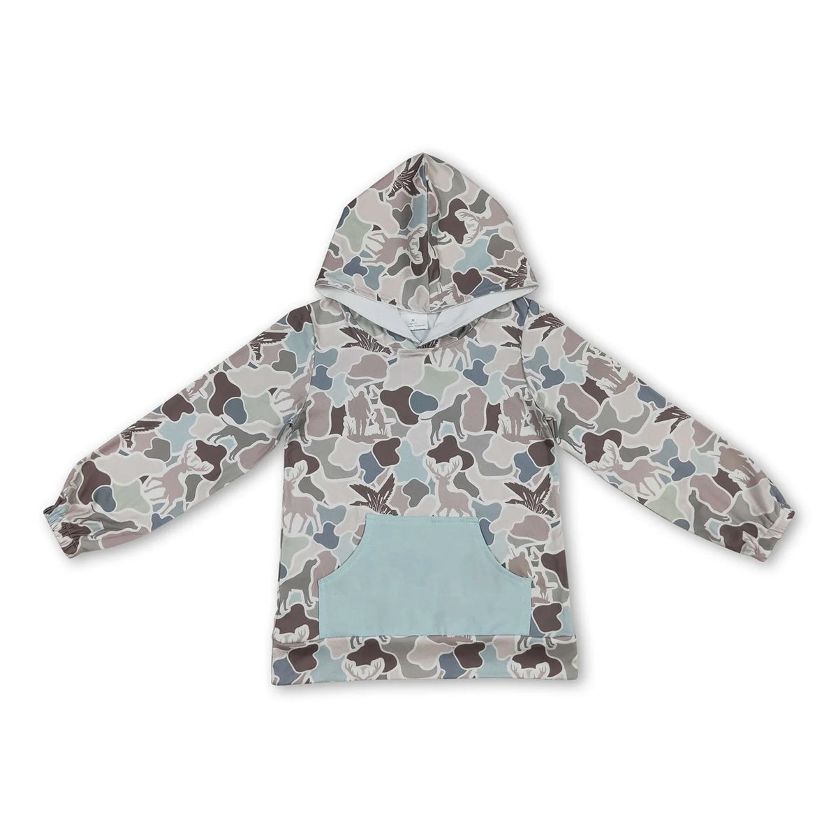 RTS NO MOQ Sibling baby boy clothes camouflage hooded long sleeved tops