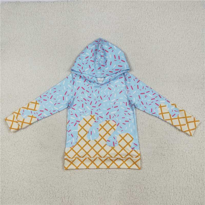 RTS NO MOQ Sibling baby boys clothes ice cream blue long sleeve top and yoga pants and sets