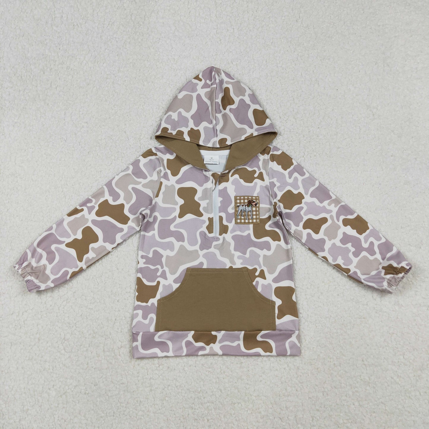 RTS NO MOQ Sibling Baby Boys clothes embroidery duck Shirt Summer Clothes camouflage hooded long sleeve tops