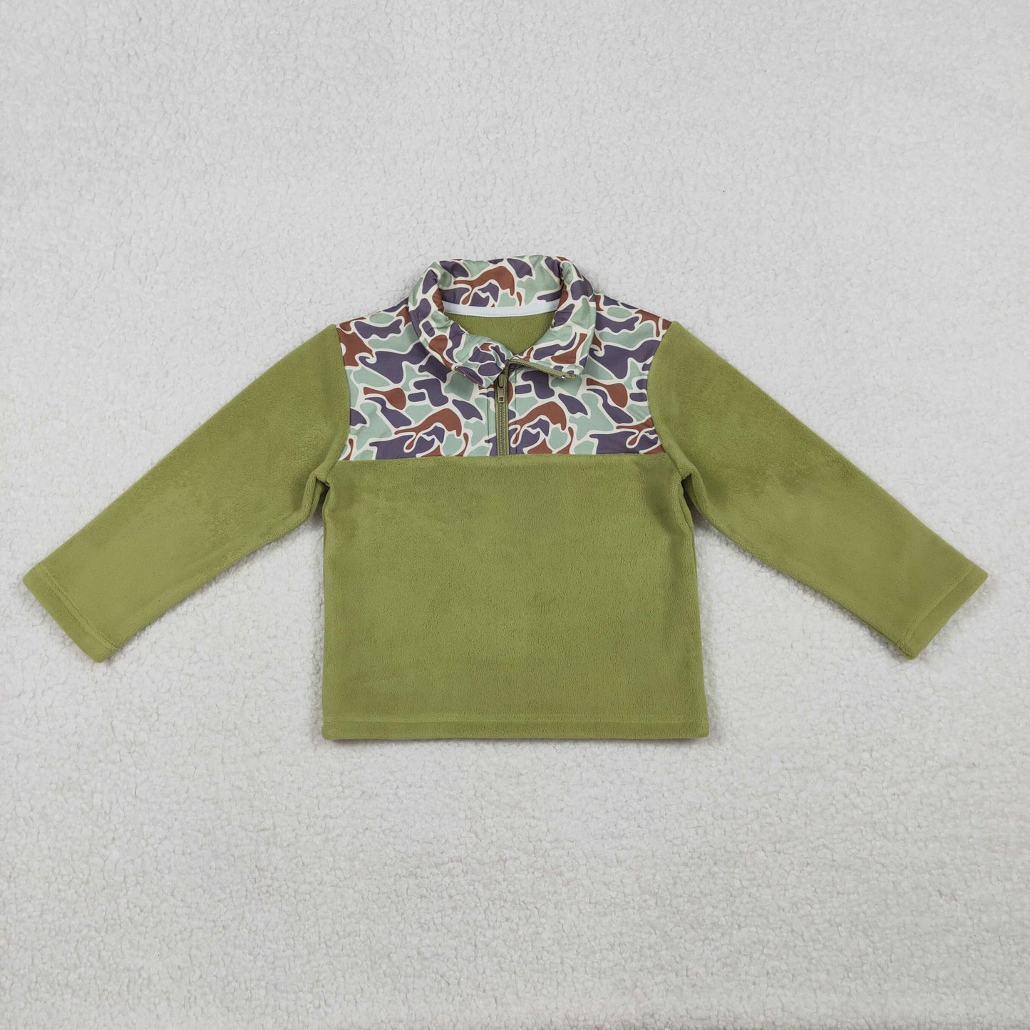 RTS NO MOQ Sibling Baby boy clothes plush zip-up long-sleeved topa fleece