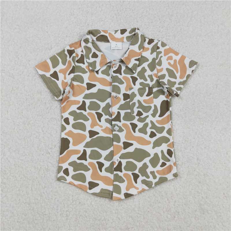 RTS NO MOQ Sibling baby boy clothes camouflage hooded long sleeved tops and sets