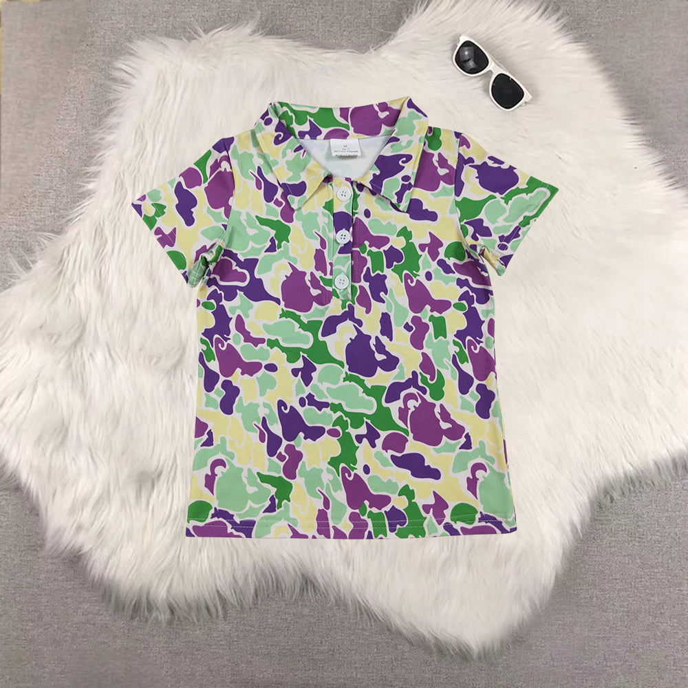 RTS NO MOQ Sibling baby boy clothes baby boys clothes camouflage Short Sleeve Tops