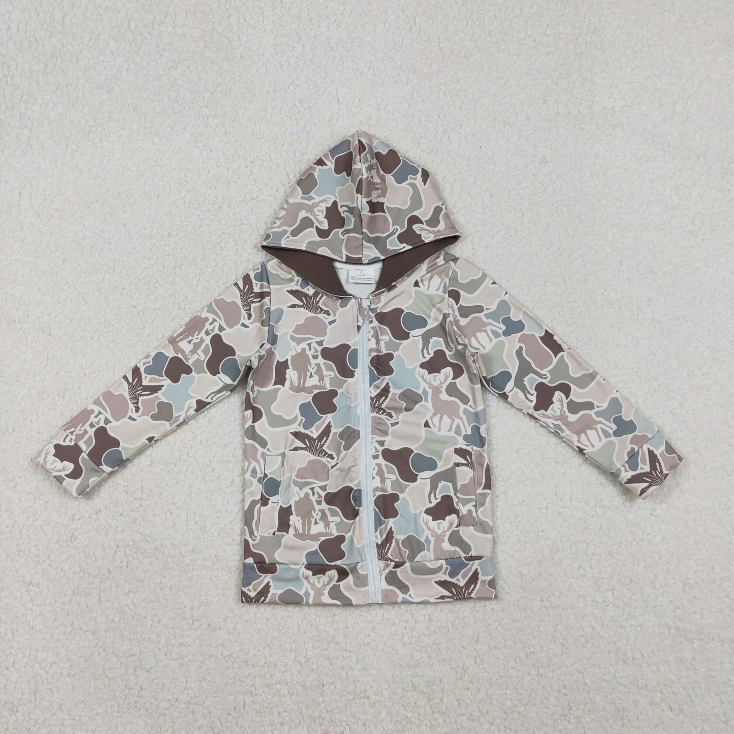 12/18m-7/8t RTS NO MOQ Sibling baby girl boy clothes and Adult clothes camouflage bow  hooded long sleeve tops and adult tops
