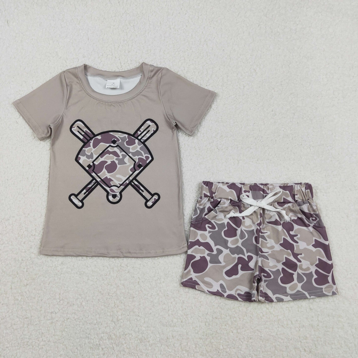 RTS NO MOQ Sibling baby boy clothes Camouflage summer short sleeve shorts sets 5