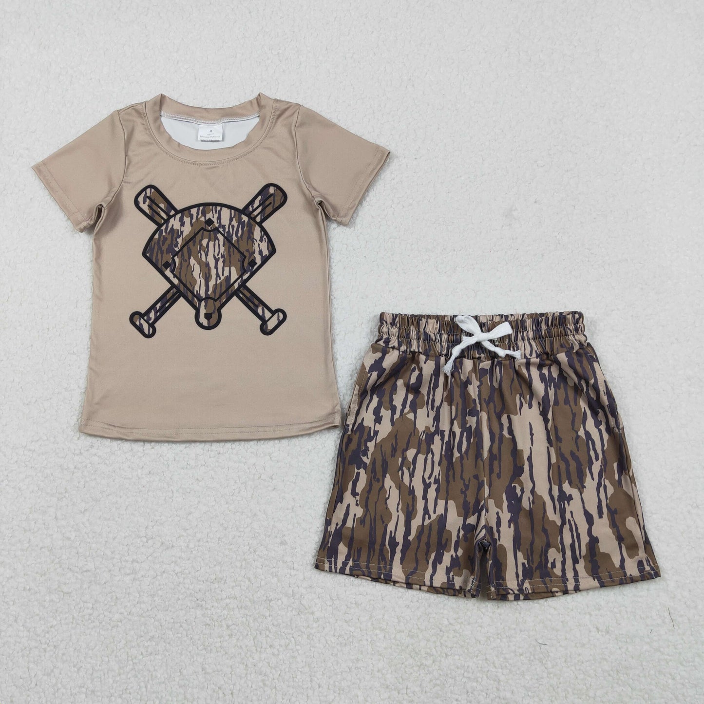 RTS NO MOQ Sibling baby boy clothes Camouflage summer short sleeve shorts sets 5