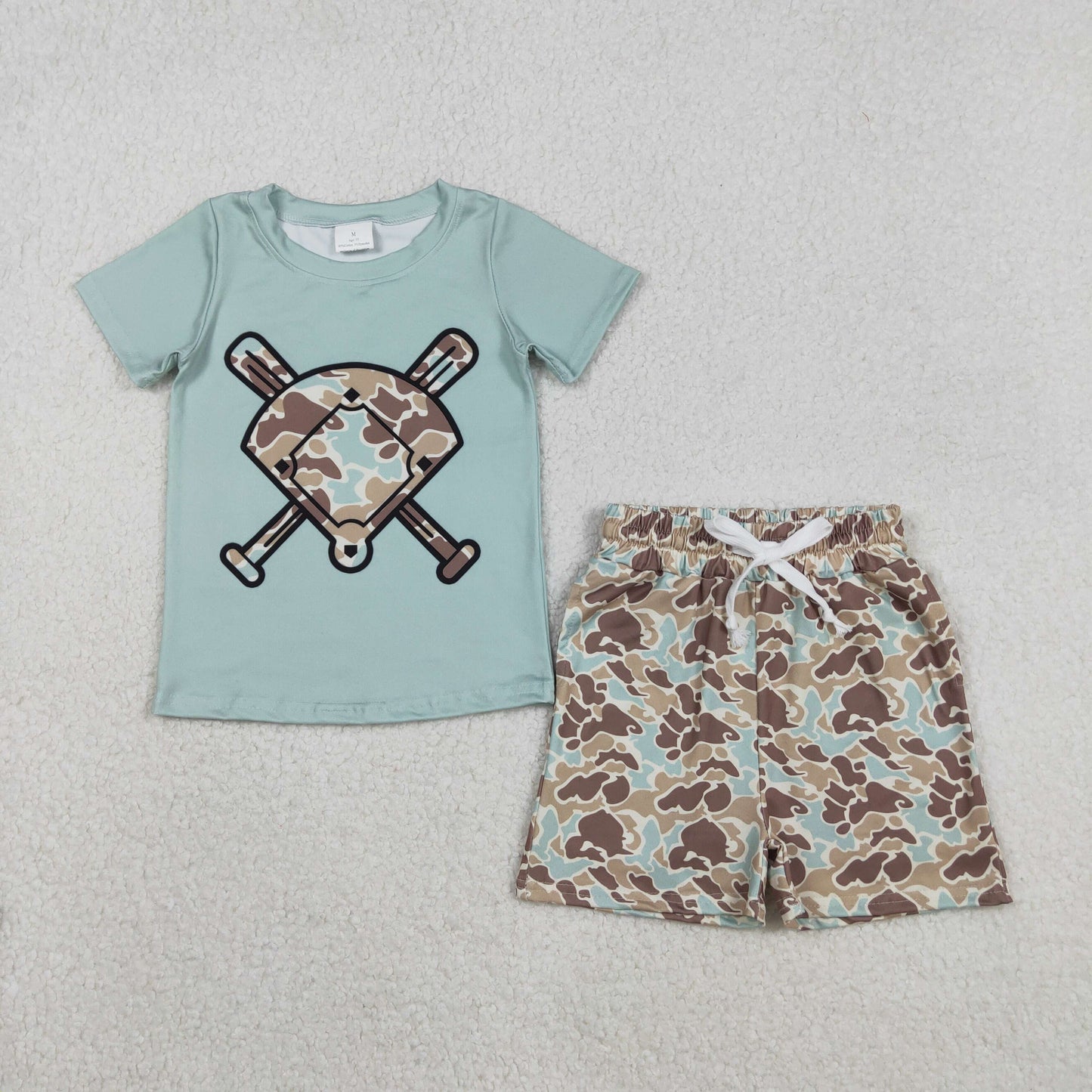 RTS NO MOQ Sibling baby boy clothes Camouflage summer short sleeve shorts sets 5