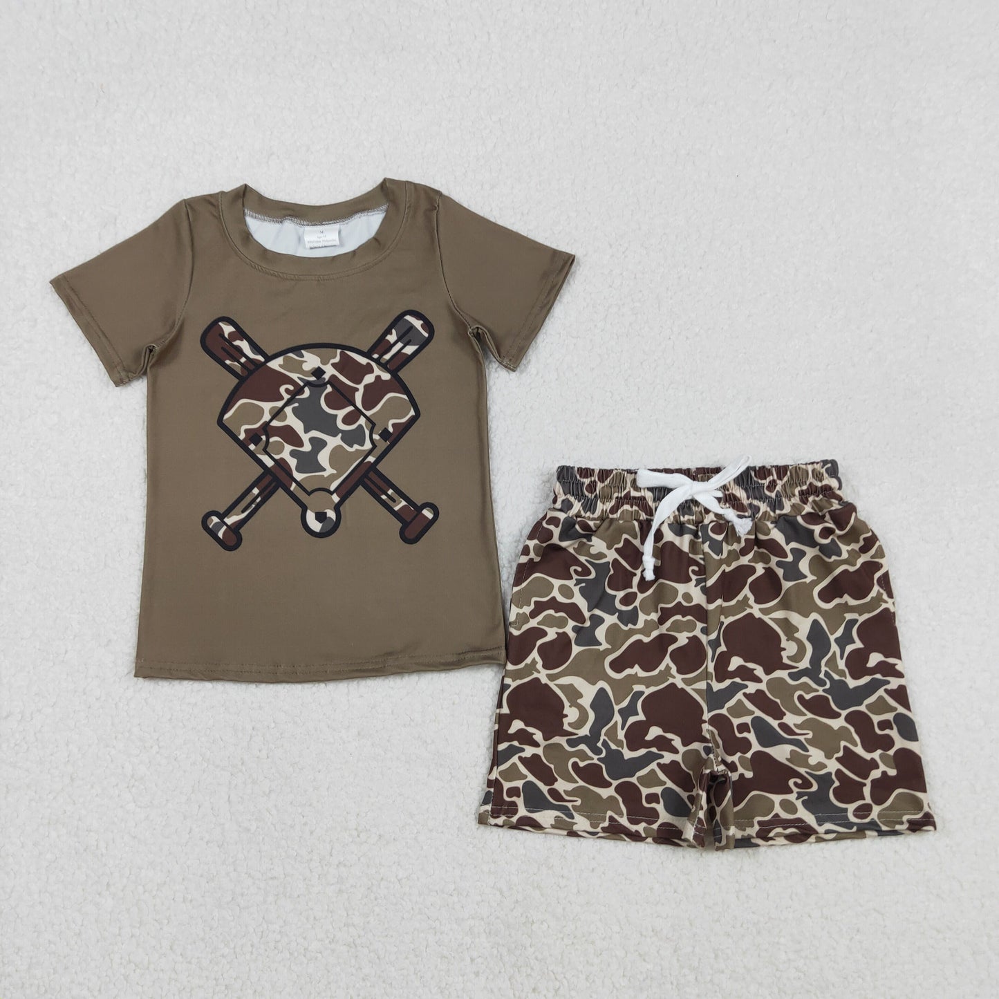 RTS NO MOQ Sibling baby boy clothes Camouflage summer short sleeve shorts sets 5