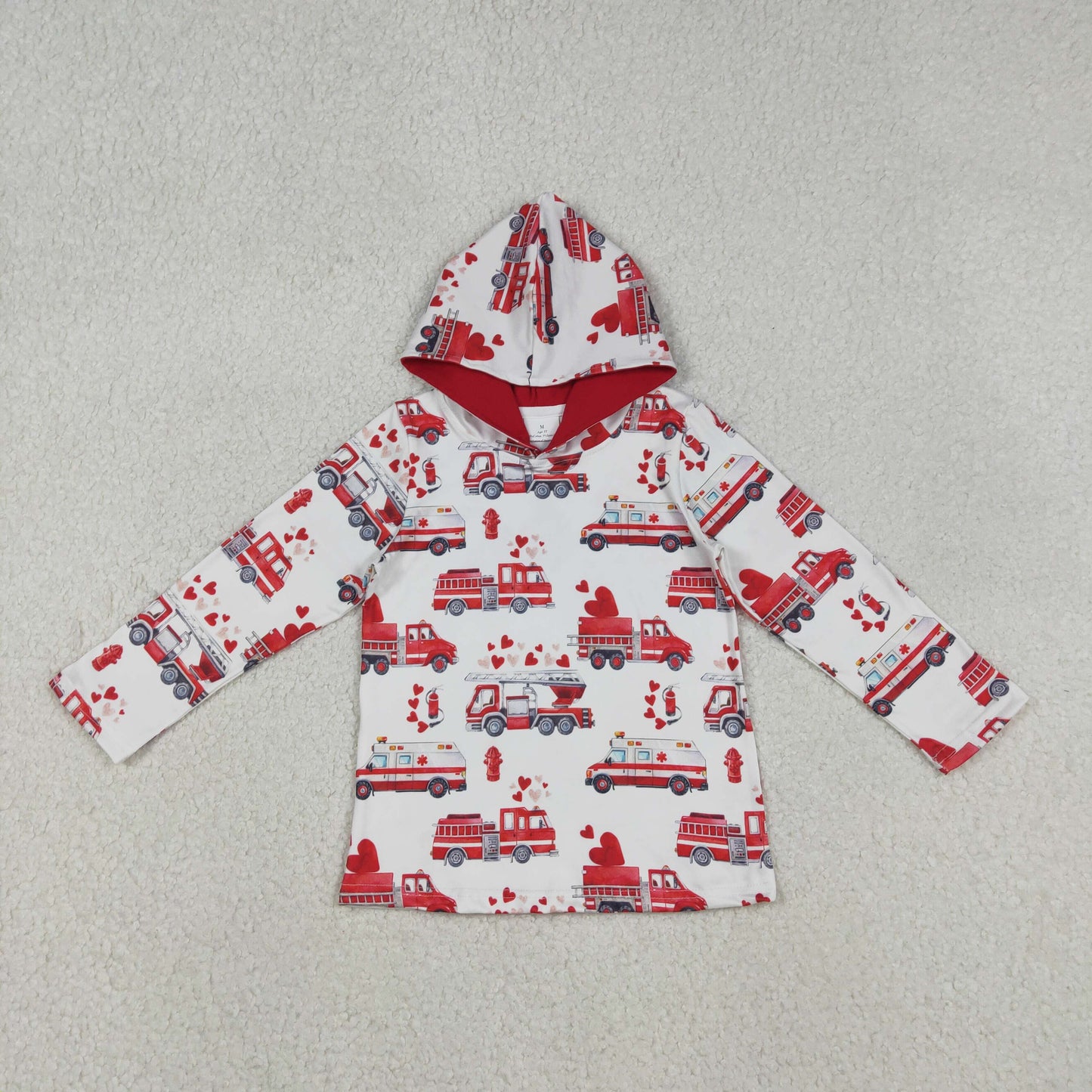 RTS NO MOQ Sibling Baby boy clothes Valentine hooded long-sleeved and tops