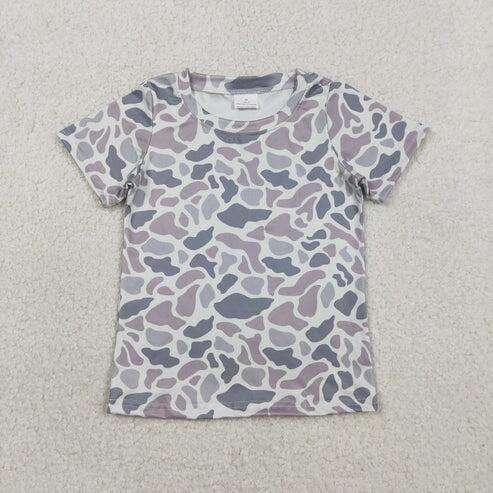 RTS NO MOQ Sibling Baby Boys Camo Pullover Polo Shirts Tops for Kids Clothing