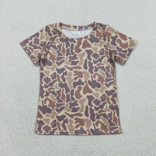 RTS NO MOQ BT1714 Baby Boys Short Sleeve Southern Khaki Camouflage T-shirt Toddler Boys Casual Top