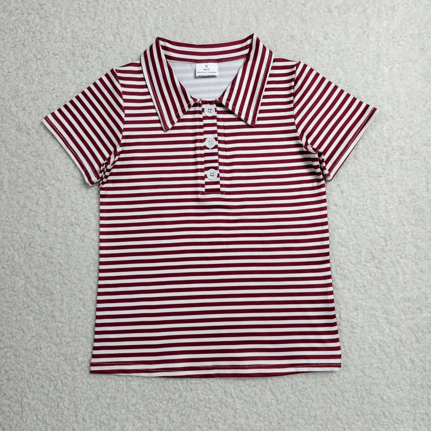 RTS NO MOQ Sibling milk silk Baby Boys Stripe Short Sleeve Button Front Shirts Summer Play Tops