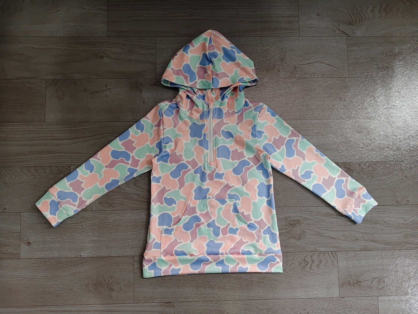 (Sample) No moq BT1855 Baby Boys Camo Printed Long Sleeve Full Zip Hoodies