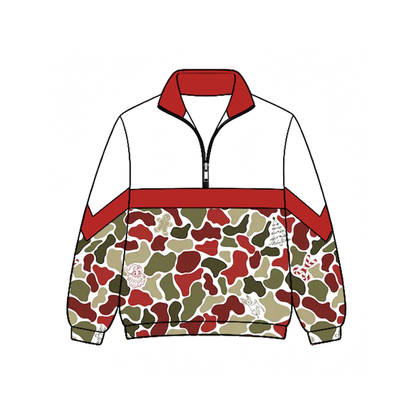 (Preorder new) No moq Baby Red Camouflage Long Sleeve Pants Sets Dress Matching Zip Up Long Sleeve Sweater