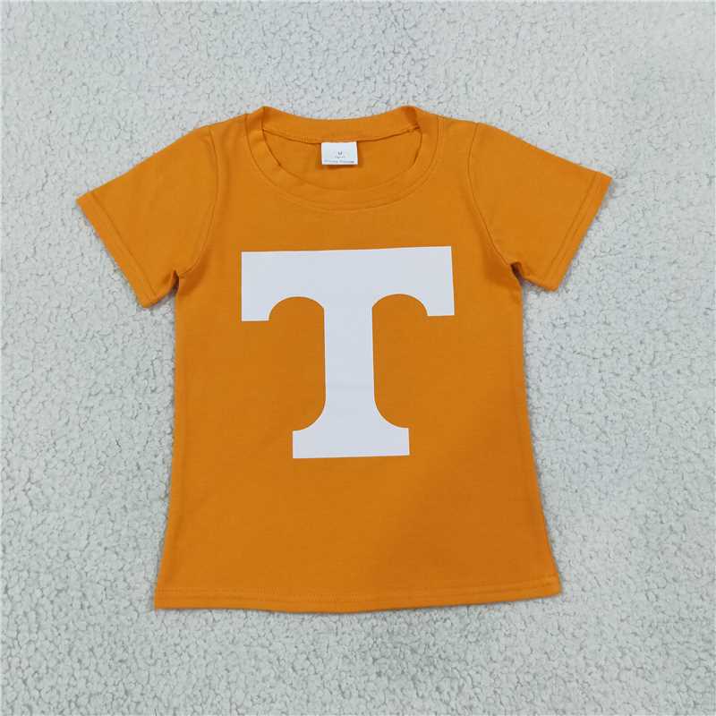 RTS NO MOQ Sibling milk silk Baby Boys Team Short Sleeve Tee Casual Top