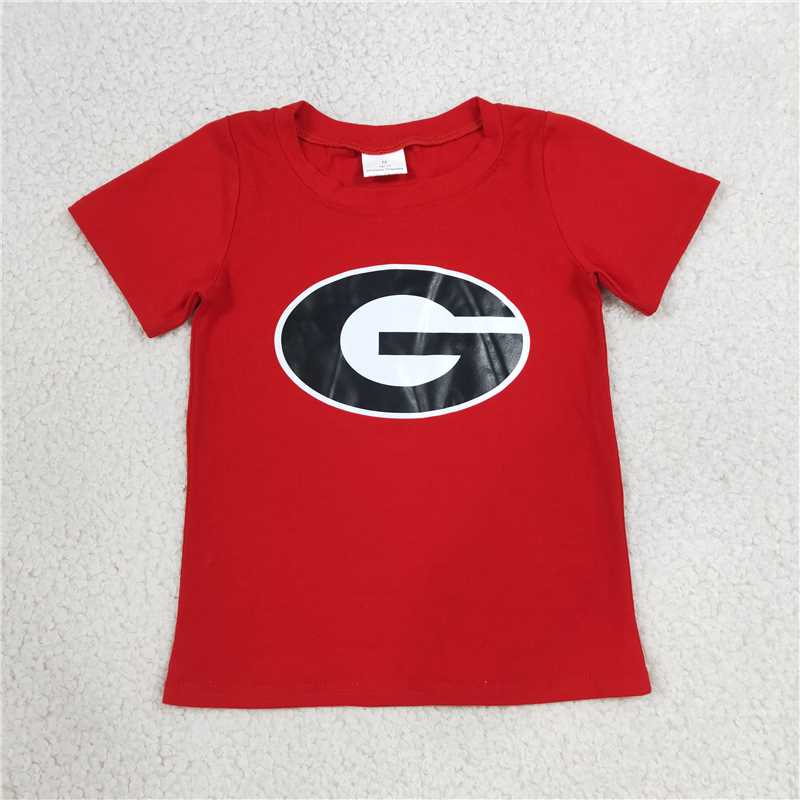 RTS NO MOQ Sibling milk silk Baby Boys Team Short Sleeve Tee Casual Top