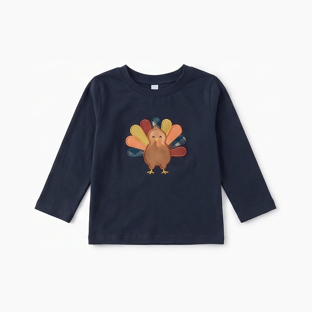 (Preorder new) No moq Baby Girls Bow Turkey Tunic Checked Legging Thanksgivings Fall Holiday Clothes Set T-shirts Top