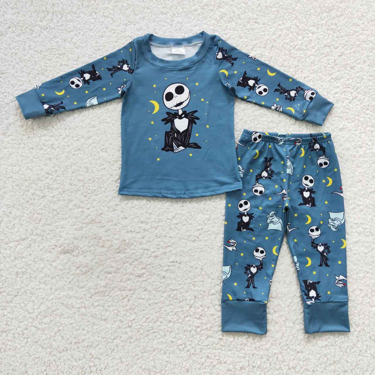 BLP0186 Halloween green long-sleeved trouser suit