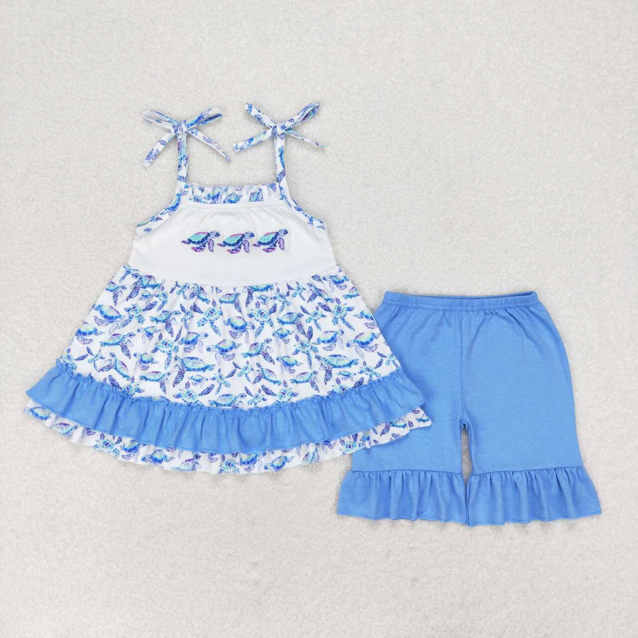 GSSO1241 baby girls clothes sea turtle toddler girls summer outfits