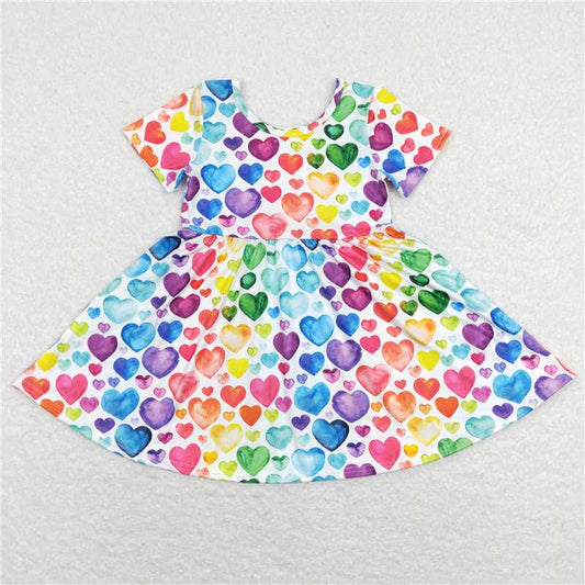 C7-16 Valentine day dress colorful love print