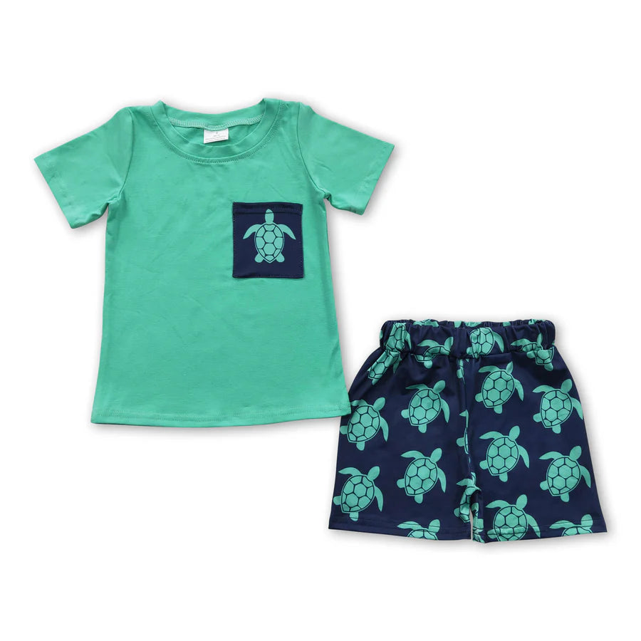 C9-4 Green turtle boy soft set